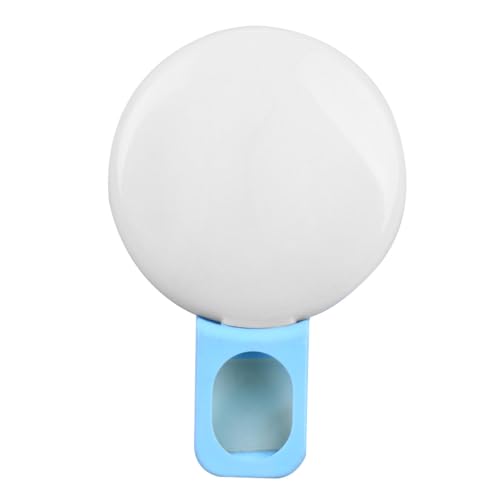 OHPHCALL Lámpara LED Portátil para Fotos Clip Luz de Relleno USB Regulable Mini Aro Luz Fría y Cálida Azul Adecuada para Teléfono Móvil y Maquillaje Suplementaria para Videoconferencia