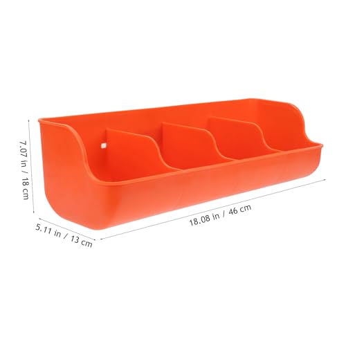 Mangeoire à cochons en plastique orange à 4 compartiments - 2