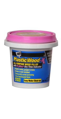 DAP 00540 5.5 Oz Natural Plastic Wood-X Stainable Wood Filler with DryDex Dry Time Indicator