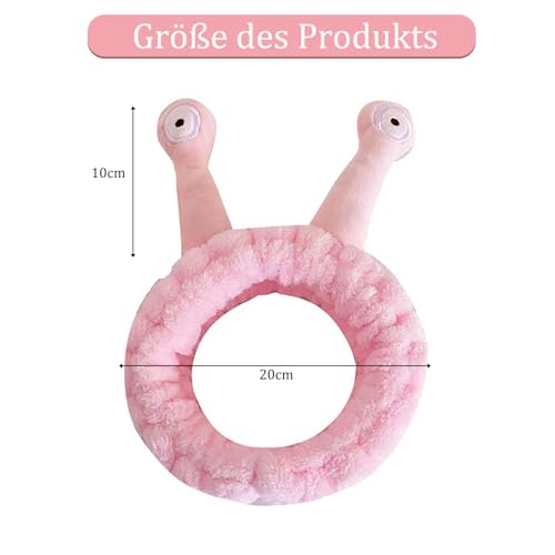 Snail Face Washing Headband, Pack of 3 Face Washing Headband, Snail Spa Headband, Coral Fleece for Makeup Beauty, Skin Care - Image 2