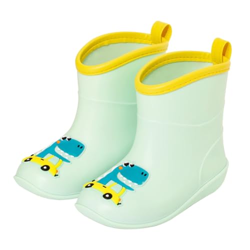 FUNCOO PLUS Kleinkind-Baby-Dinosaurier-Gummistiefel für Jungen und Mädchen wasserdichte Auto-Stiefel Säuglings-Regenstiefel 16 Jahre
