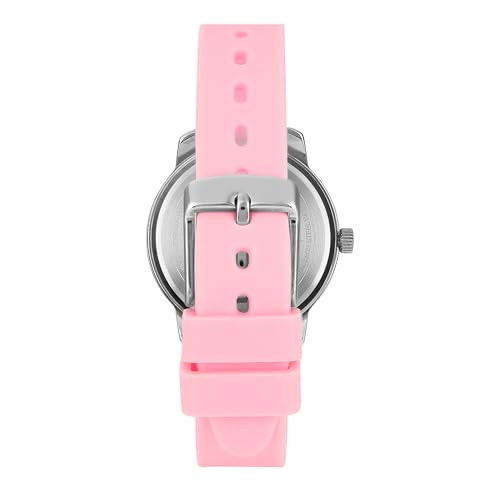 Image of Helix by Timex Analog Watch for Women with Pink Round Dial & Pink Silicone Strap Band Water Resistant Women's Wrist Watches - TW048HL14