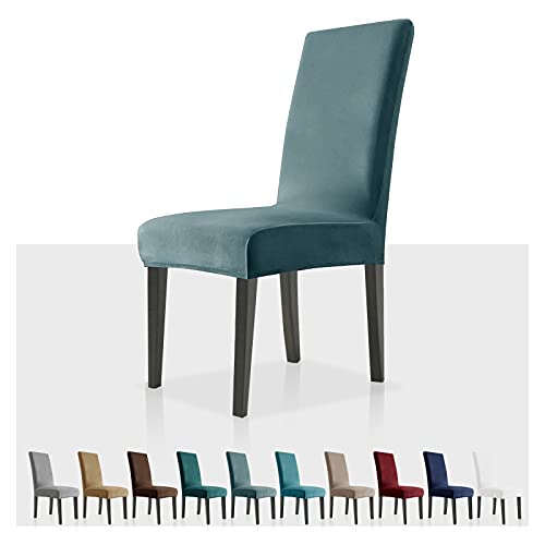 MAXIJIN Lot de 6 Housses de Chaise en Velours Extensible, Housses Amovibles en Velours somptueux, pour chaises de Salle à Manger, d’hôtel, de Cuisine, de...