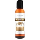 100% Lanolin Oil USP Grade by Velona | All Natural Pure Carrier Oil for Ski, Hair, Body & Face Moisturizing | Refined, Cold Pressed | Size: 2 oz