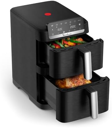 Moulinex Easy Fry Crispy Stack, Freidora de aire dual compacta, D...