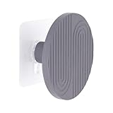 PATERE EN BAMBOU BOIS GRAVE D 8CM SUR STICKER - GRIS