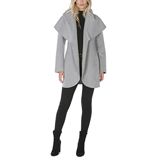 TAHARI Marilyn Women's Wool Blend Double Face Belted Wrap Coat