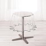 Paris Prix Nappe Ronde Cristal Garden 180cm Transparent & Gris