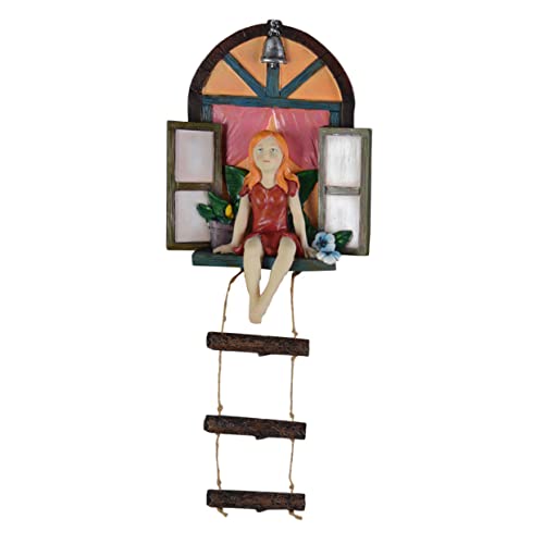 Toddmomy 1 Pieza De Hada De Resina para Decorar El Alféizar De La Ventana Colgante Creativo para Jardín Decoración del Hogar.