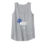 Woof! Paw Print and Lock Gay Human Puppy Play Fetish Tank Top, Women, Heather Grey, XX-Large