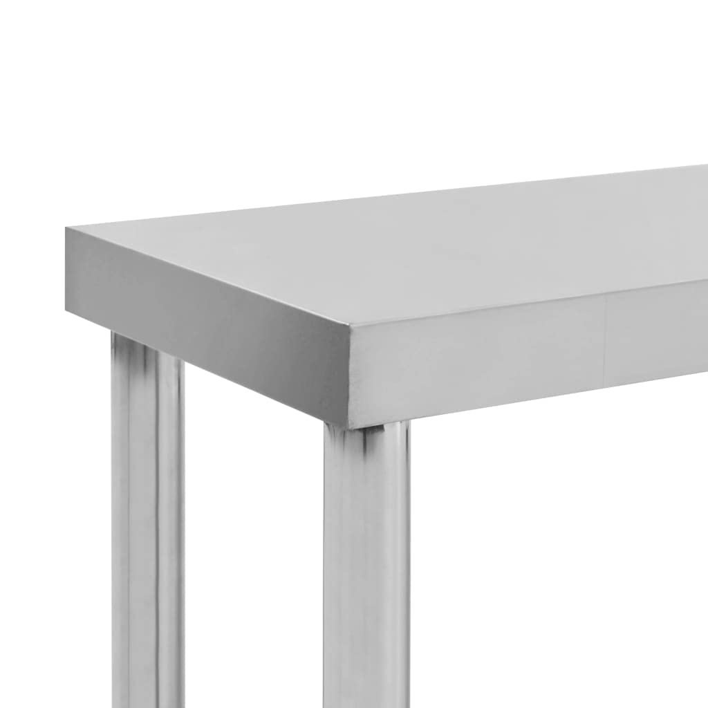 Générique Étagère de Table de Travail 2 Niveaux 120x30x65 cm INOX,Entreprise & Industrie, Restauration, (Poids 9.2KG)