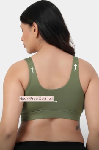 Image of ZELENA Maternity Padded Bra | Removable Cups, Broad Waistband | Soft Stretchable Modal Fabric | Easy Pull Nursing Bra for Pregnancy and Breastfeeding