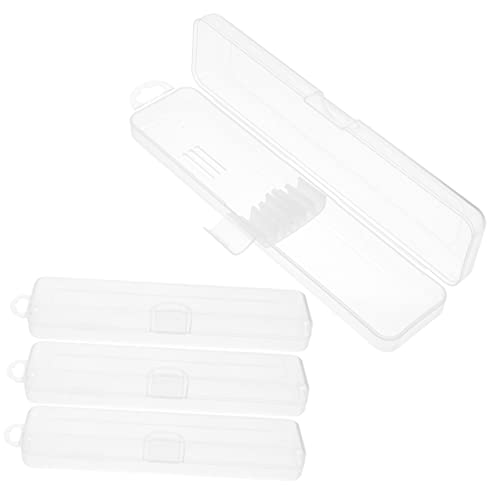 LALADEFIEE 4pcs Travel Straw Storage Box Portable Drink Straw Organizer for Car Home Office