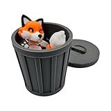 Articulating Fox Fidget Animal with Trash Can - 3D Printed Articulated Joints ADHD, Autism, Relief Anxiety (Fox)