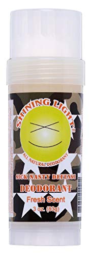 Shining Light Aluminum Free Natural Deodorant for Women and Men, Boys & Girls, All Day Odor Protection, Sick Nasty Defense Fresh Scent