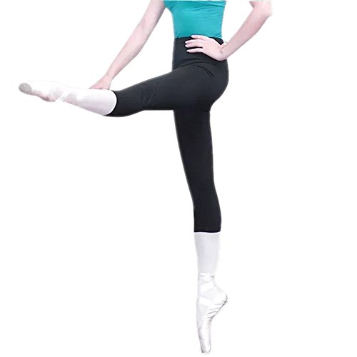 Little Thing ジュニア/子供用 バレエパンツ 7分丈パンツ 新体操 ダンス衣装 練習用 黒/白