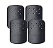 Zippo set of 4 POLISHED BLACK Refillable Deluxe Hand Warmer w/ Pouch
