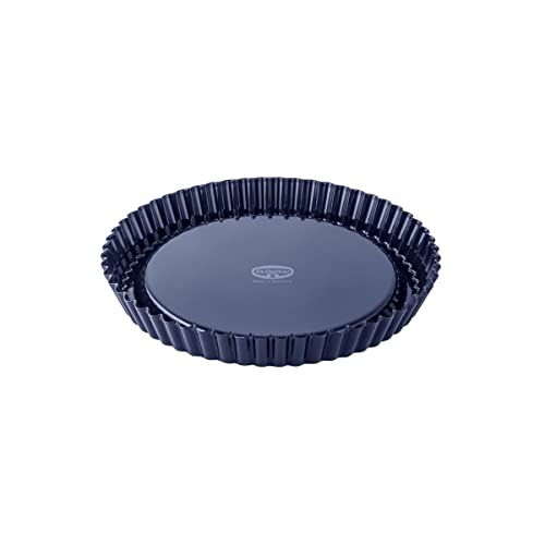 Dr Oetker 2370 Moule à Tarte, Moule à Gâteau, Moule à Gâteau Rond, Tôle d'Acier Emaillée, Bleu Nuit, 28 x 3,5 cm, 11.22 x 12.01 x 1.77 inches