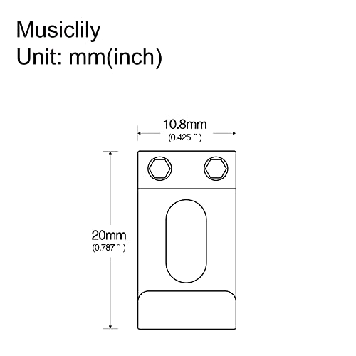 Musiclily Pro 10.8mm Vintage Steel Saddles for Import Strat Style Electric Guitar Wilkinson M Series Bridge, Gold (Set of 2) - Image 2