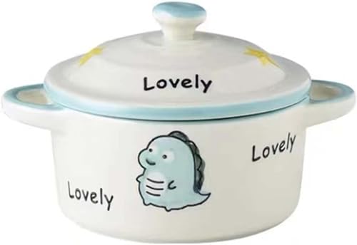 Geyaziu 茶碗蒸し 器 蒸し碗 食器 蓋付き おしゃれ かわいい むし碗 デザート カップ スープカップ 皿 食事 調理用品 茶碗 家庭用 飲食店 可愛い キッチン用品 (恐竜) (S(8.5*13.8cm),恐竜)