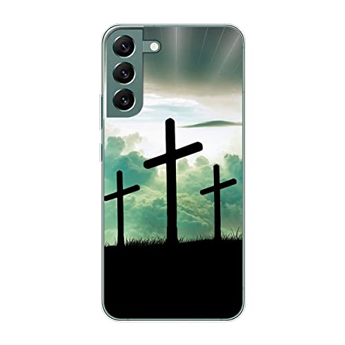 Coque Samsung S22 Plus 5G TPU antichoc anti-rayures motif croix