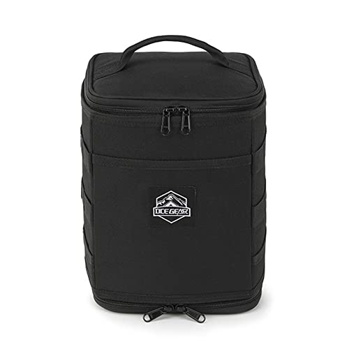 キャンプ用バッグ キャンプ収納 バッグ アウトドア用 収納ボックス 上下とも開閉可能 ガス缶収納 4本収納可能 9L容量 24×20×20cm 600D 折りたたみ可能