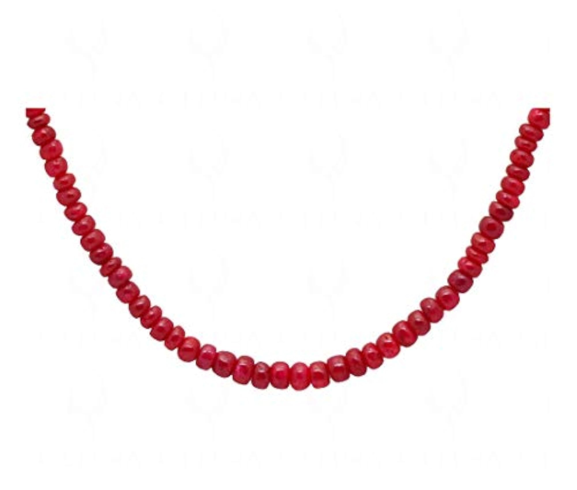 Jaipur Ruby Gemstone Round Cabochon Bead String
