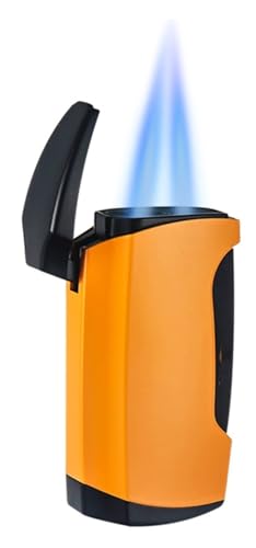 Encendedor de doble llama para camping amarillo 2 pzas