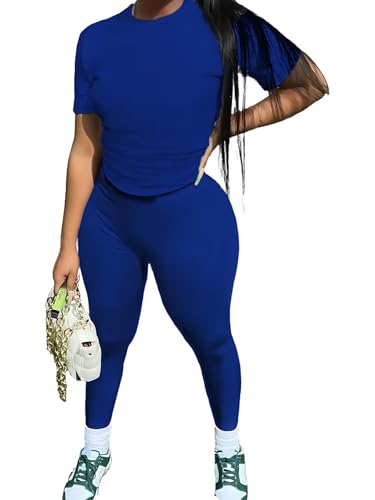 Image of TOPONSKY Womens 2 Piece Sports Outfit Tracksuit Shirt Shorts Jogger Bodycon Sets