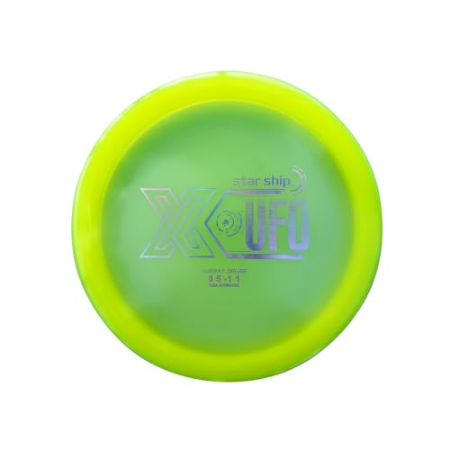 XUFO Star Ship Professional Disc Golf Fairway Driver - High-Visibility Durable Disc, PDGA Approved, Ideal for Beginners to Advanced Players, 8/5/-1/1 Flight Ratings, Perfect for Disc Golf Course Games