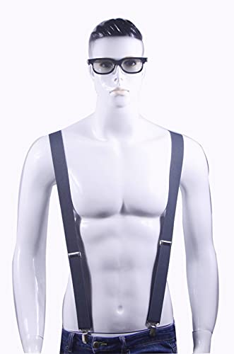 Image of Adjustable Elastic Suspenders for Men's and Women's with X Back Suspenders for Casual & Formal