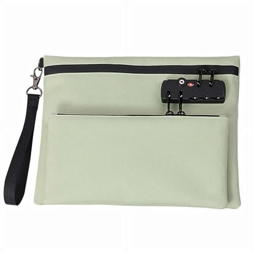 Travel Lock Bag, Money Bag with Lock and Zipper, Double Layer Anti-Theft Handbag with 3-Digit Code, Travel Bag with Lock, Secure for Suitcases, Backpacks, Gym Bags