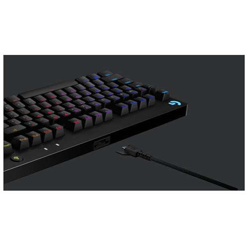 Tastiera meccanica da gioco PRO TKL, interruttori a chiave a scatto blu GX, LIGHTSYNC RGB, design Tenkeyless portatile per giochi di esport, cavo micro USB staccabile, layout QWERTY UK, - Tastiera gaming - Immagine 6