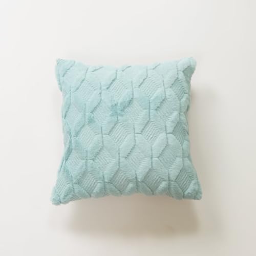 Zosoore Azul Funda Almohada Geometría Bordado Fundas Cojines 45x45 cm 3D Protector Almohada para Sofa, Silla Patio Jardín Terraza Salón Dormitorio Interior/Exterior Otoño Decor, Regalos Mujeres 1L-27
