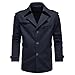 KUDORO Herren Übergangsjacke Leicht Fliegerjacke Bomberjacke Baumwolle Cargo Jacke Herren-Trenchcoat mit Mehreren Taschen(Marineblau,XL)