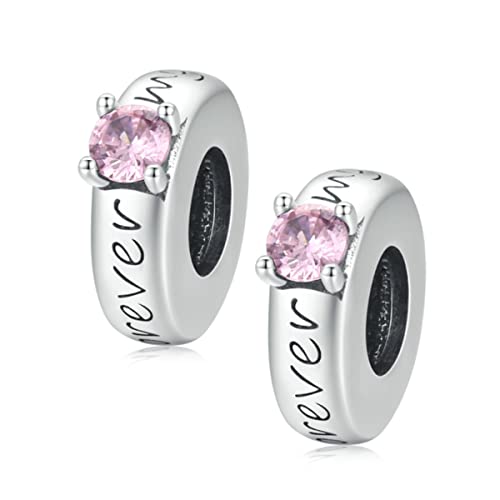 Cuentas espaciadoras de plata y cristal rosa, el detalle para pulseras