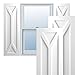 Ekena Millwork TFP001SC15X074WH True Fit PVC San Carlos Mission Style Fixed Mount Shutters, (Per Pair-Hardware Not Included), 15"W x 74"H, White