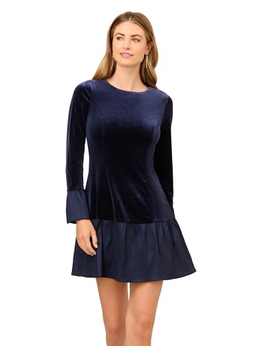 Adrianna Papell Women's Velvet Combo Midi Dress