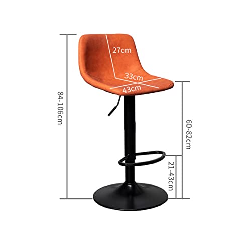 Tall Bar Stools Rotatable Bar Chair Modern Restaurant Cafe Island Table and Chair Backrest High Dining Chair Can Be Lifted (60-80cm) Kitchen Counter Bar Stool (Color : D) (E)3
