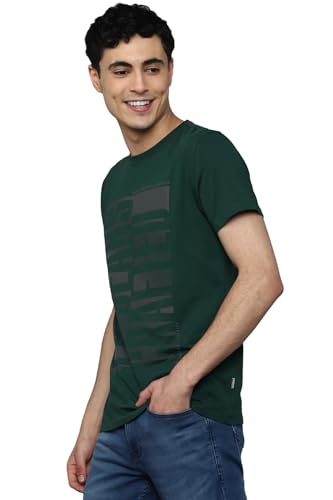 Image of Louis Philippe Men's Cotton Graphic Slim Fit T-Shirt