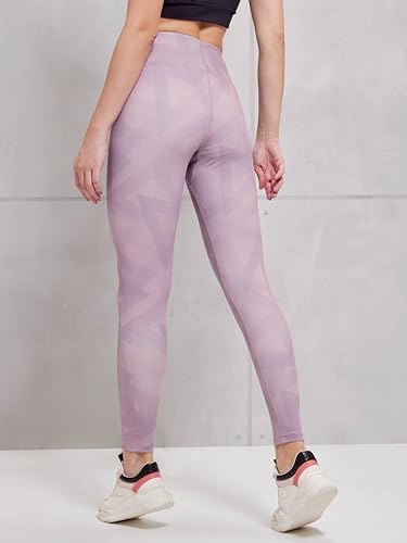 Image of TECHNOSPORT Womens Skinny Fit Activewear Tights for Running, Gym, Sports and Regular Use, Antimicrobial and Printed