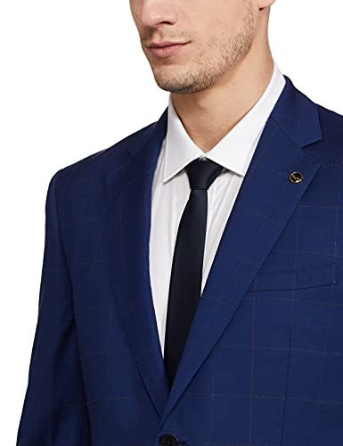 Image of Park Avenue Wool Men's Full Sleeve LUXUS FIT Dark Blue Formal Suit