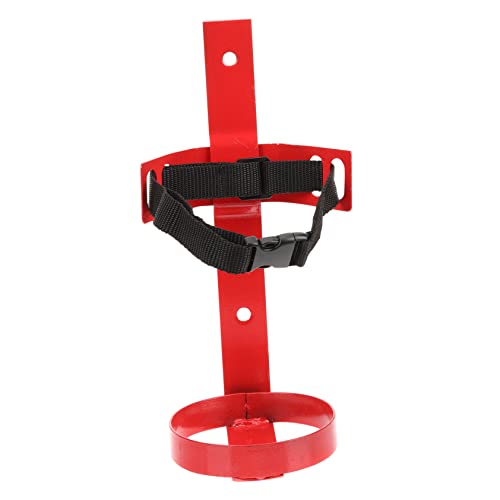 SEWOART Feuerlöscher Wandhalterung Metall 1kg mit Verstellbaren Gurten Platzsparendes Design Einfache Montage Universell Passend für Standard Feuerlöscher für Wohn und Geschäftsräume