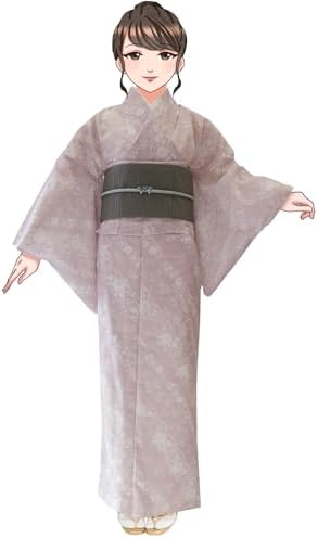 Amazon | [京都室町st．] 洗える着物 絽 着物 小紋 夏帯 セット 着物