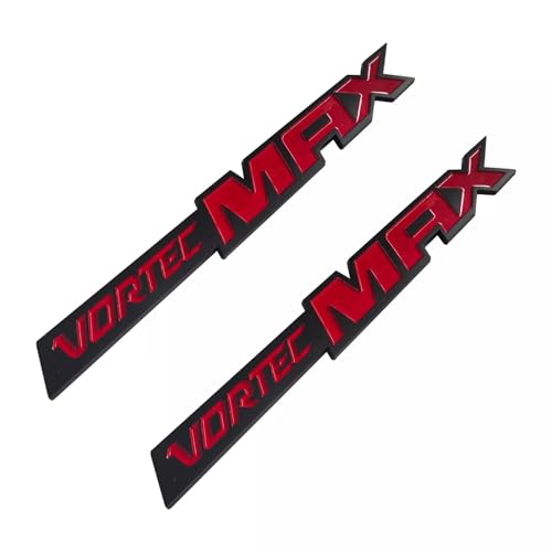 Image of Car 3D Side Door Tailgate Badges Emblem Decals Replacement for Vortec MAX 3Pcs (Black Red)