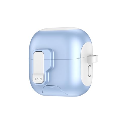 Shockproof Magnetic Lock Protective Cover for Huawei FreeClip 2 Case Sleeve with Phone Stand, Anti-Slip Drop-Proof Impact-Resistant Full Protection Shell Accessories Supporting Charging (Blue)