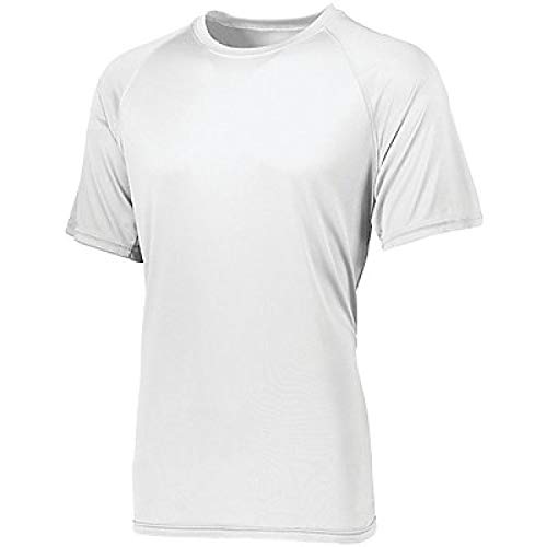 Augusta Sportswear Men's Wicking Tee Shirt, White, Large