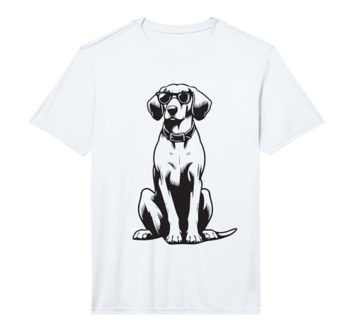 Funny English Foxhound Dog with Sunglasses Performance T-Shirt