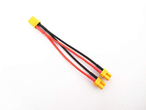 Lot De 2 Câbles Adaptateurs Parallèles XT30 – 2 Mâles Vers 1 Femelle – Fil 16 AWG, 10 Cm – Pour Drone, Bateau, Voiture RC