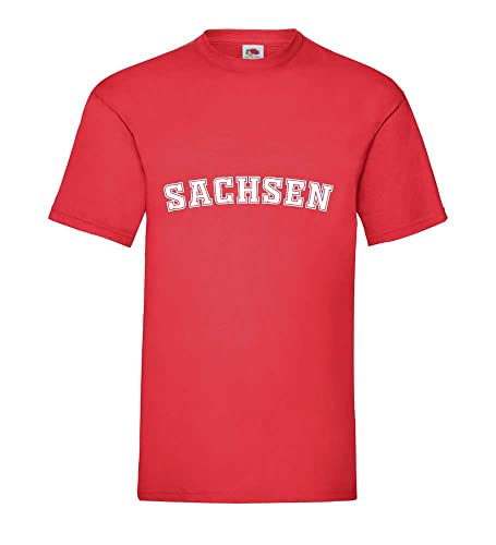 T-shirt Sachsen pour homme rouge grande taille XXXL vêtement casual